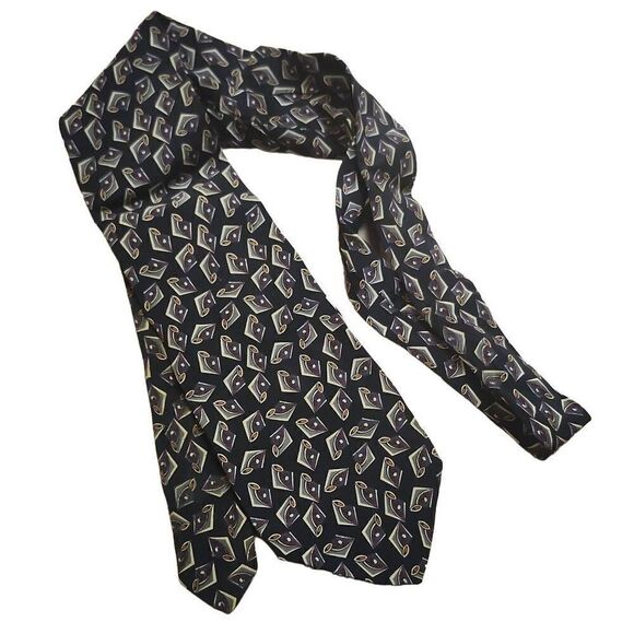 Vintage Silk Tie Geoffrey Beene Corpcore 90s  Suit - Picture 3 of 5